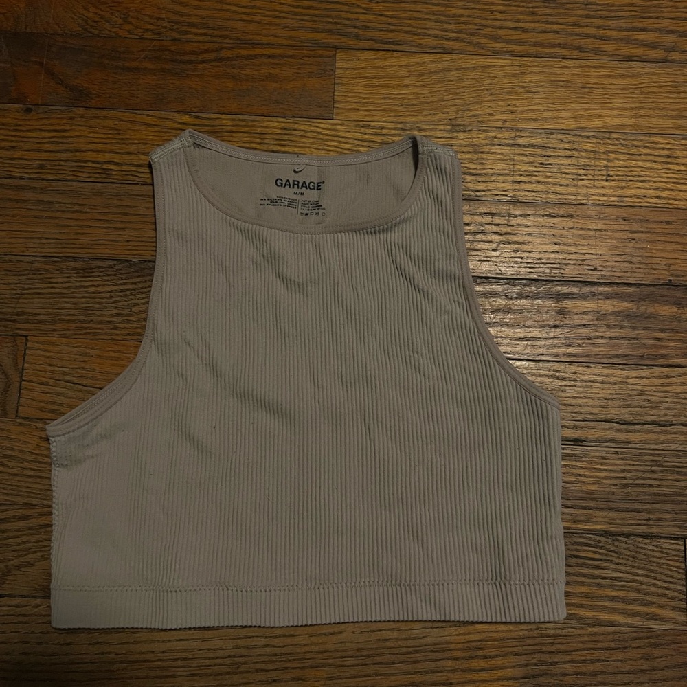 Tan Garage crop top size medium